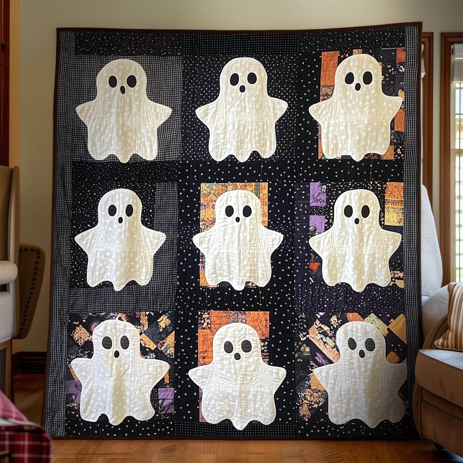 Eerie Apparitions Quilted Blanket Halloween Anniversary Gifts