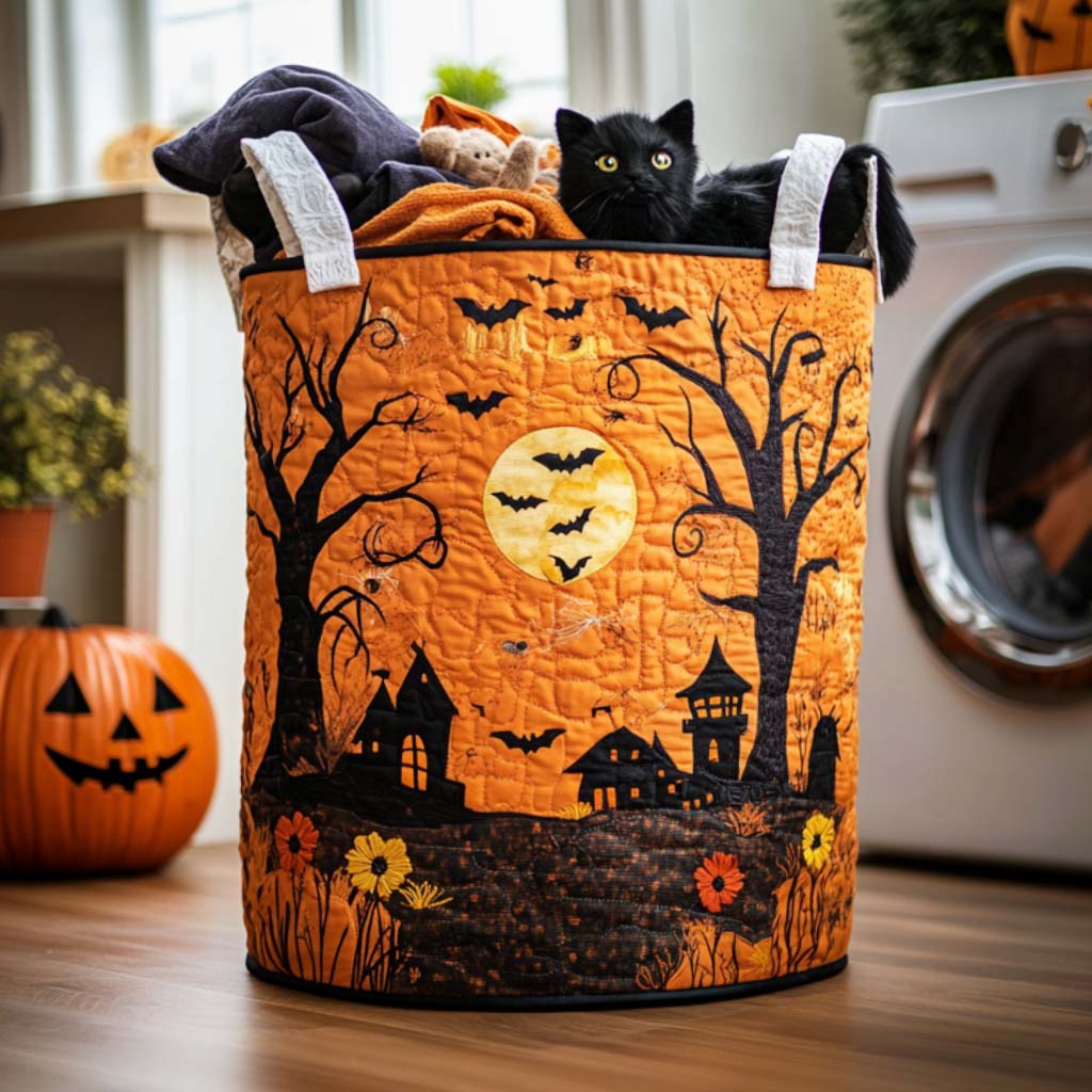 Eerie Escape Quilted Laundry Basket Back To School Merch