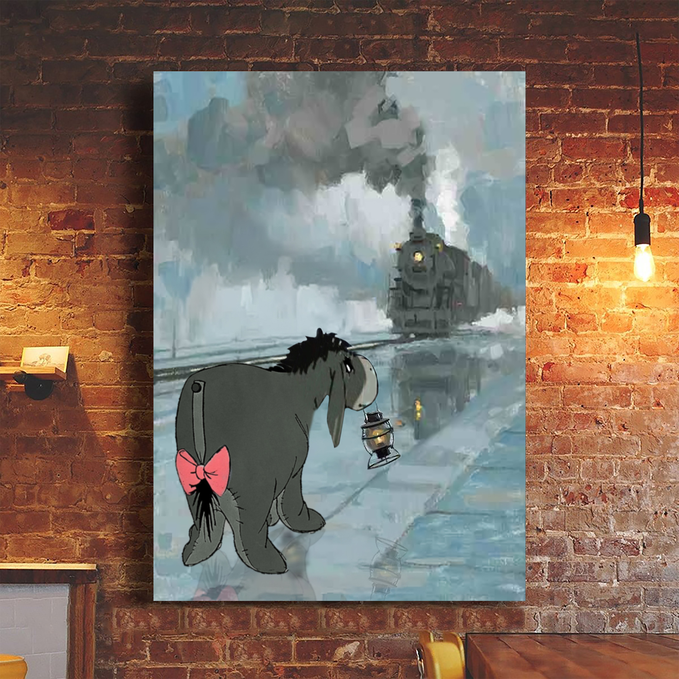 Eeyore Train Poster Eeyore Lovers Inspirational Wall Art Gifts For Fans