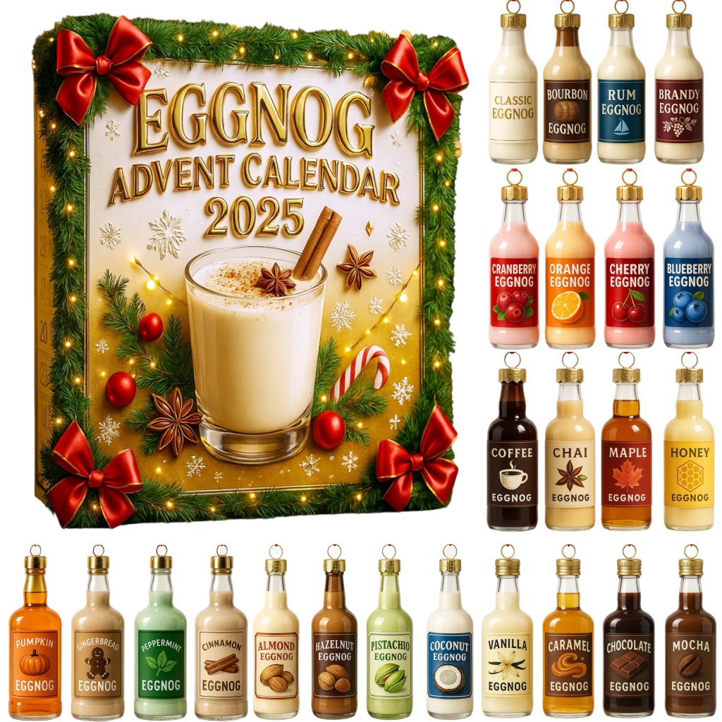 Eggnog Advent Calendar 2025 Wreath Themed Christmas Advent Calendar Xmas Gift Ideas