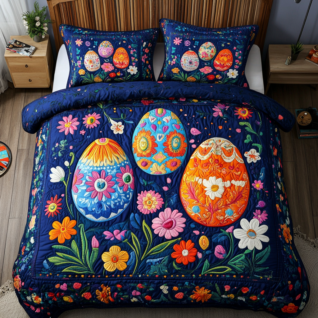 Eggstra Magic Quilted Bedding Set Best Christmas Duvet Cover Set Easter Gifts For Him