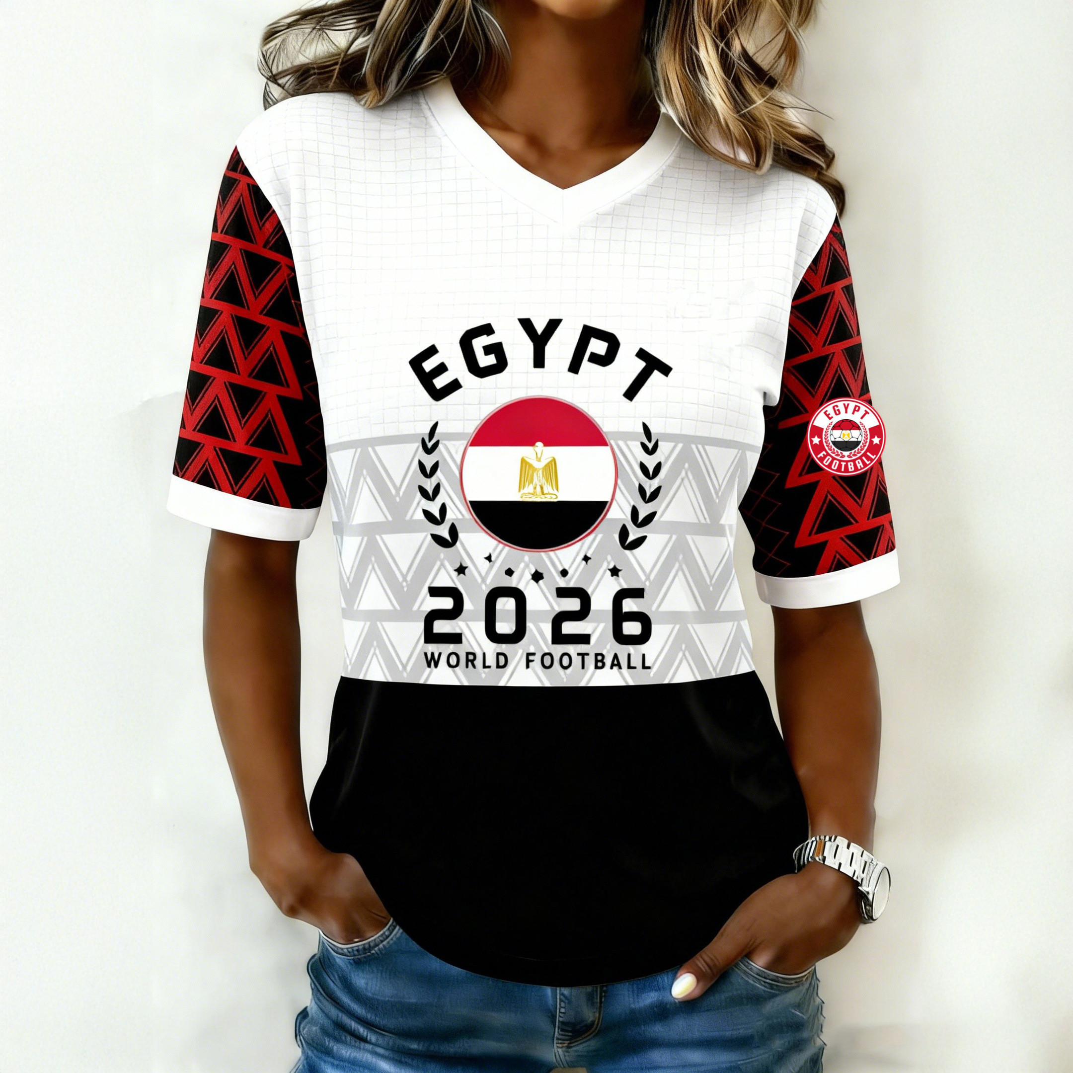 Egyot 2026 FIFA World Cup V-Neck Shirt FIFA Club World Cup Bracket Clothes Mother's Day Gift