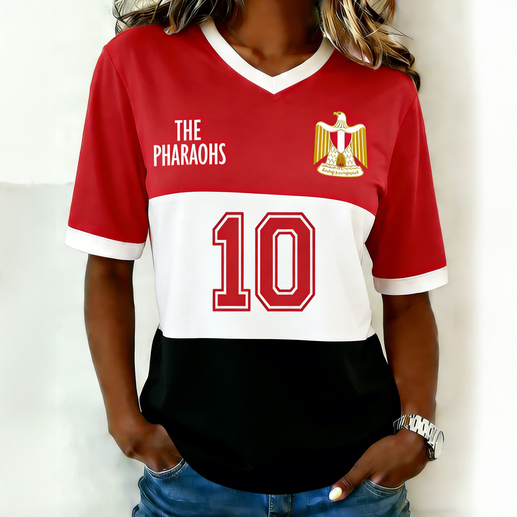 Egypt FIFA Club World Cup Bracket V-Neck Shirt The Pharaohs Soccer Fan Merch Good Gift For Huge Fans