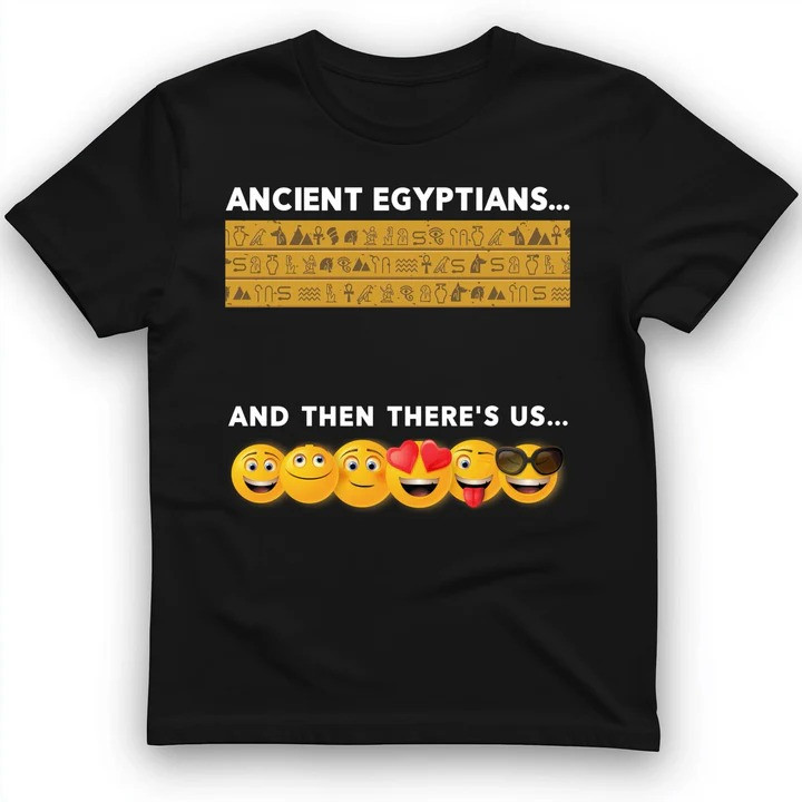 Egyptian Emoticons T Shirt Ancient Egypt Humor Tee Gift for History Lovers