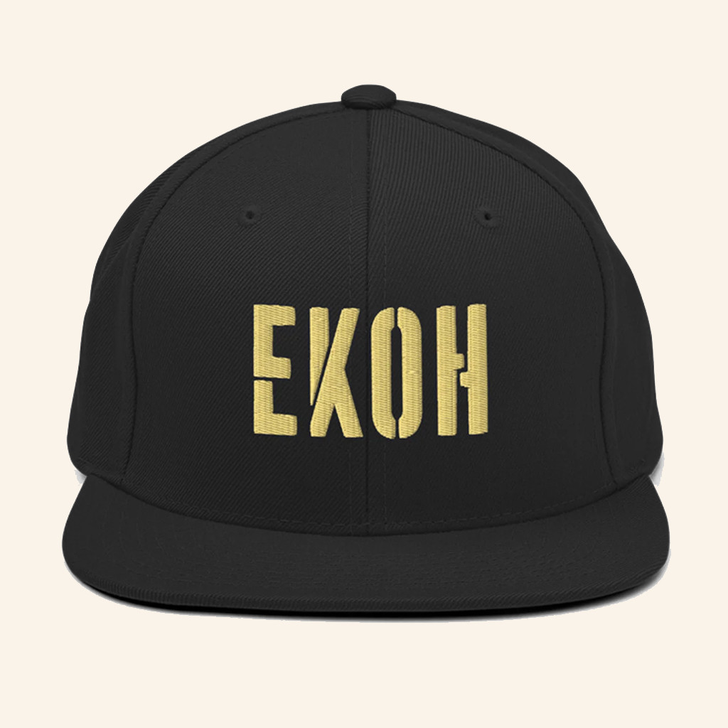 Ekoh Music Merch Broken Stencil Snapback Hat Gift Ideas For Music Lovers