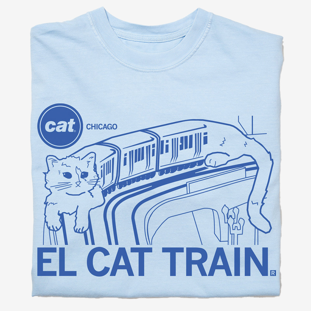 El Cat Train Classic T-Shirt Cat Chicago Clothes Cat Gifts For Enthusiasts
