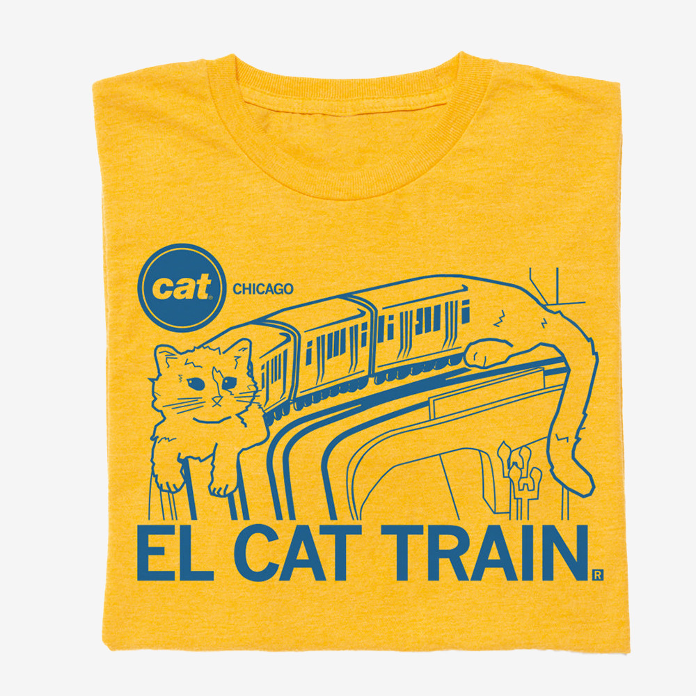 El Cat Train T-Shirt Cat Chicago Animal Themed Shirt Good Gifts For Her