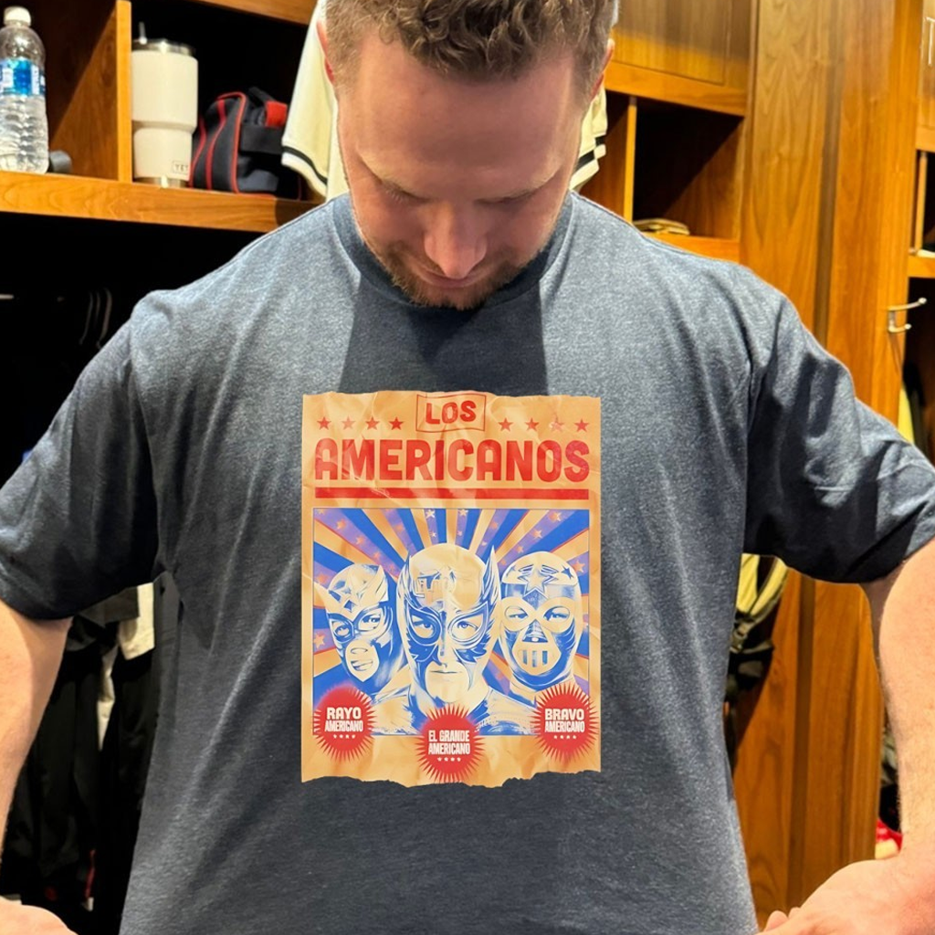 El Grande Americano Los Americanos Blue Mask WWE Shirt Best Gifts For Wrestling Fans