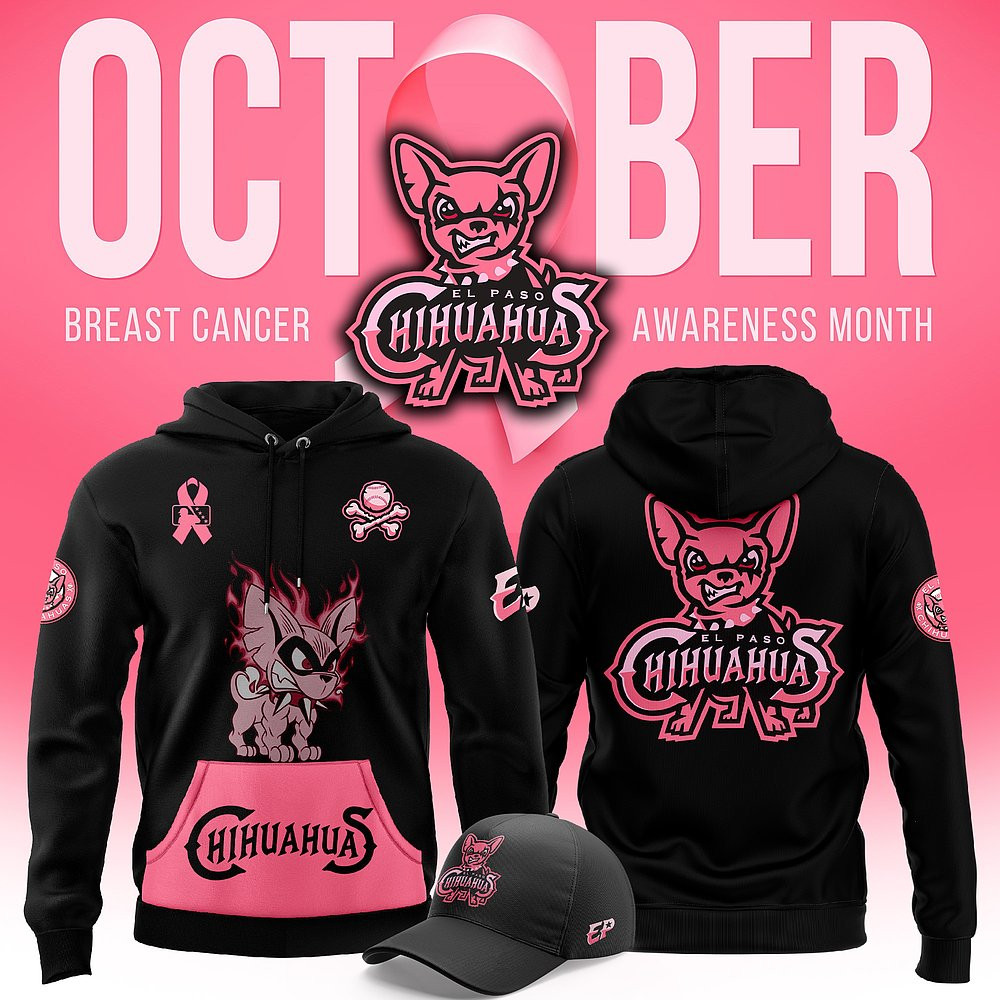 El Paso Chihuahuas Breast Cancer 2025 Hoodie Best Gift For Baseball Supporters