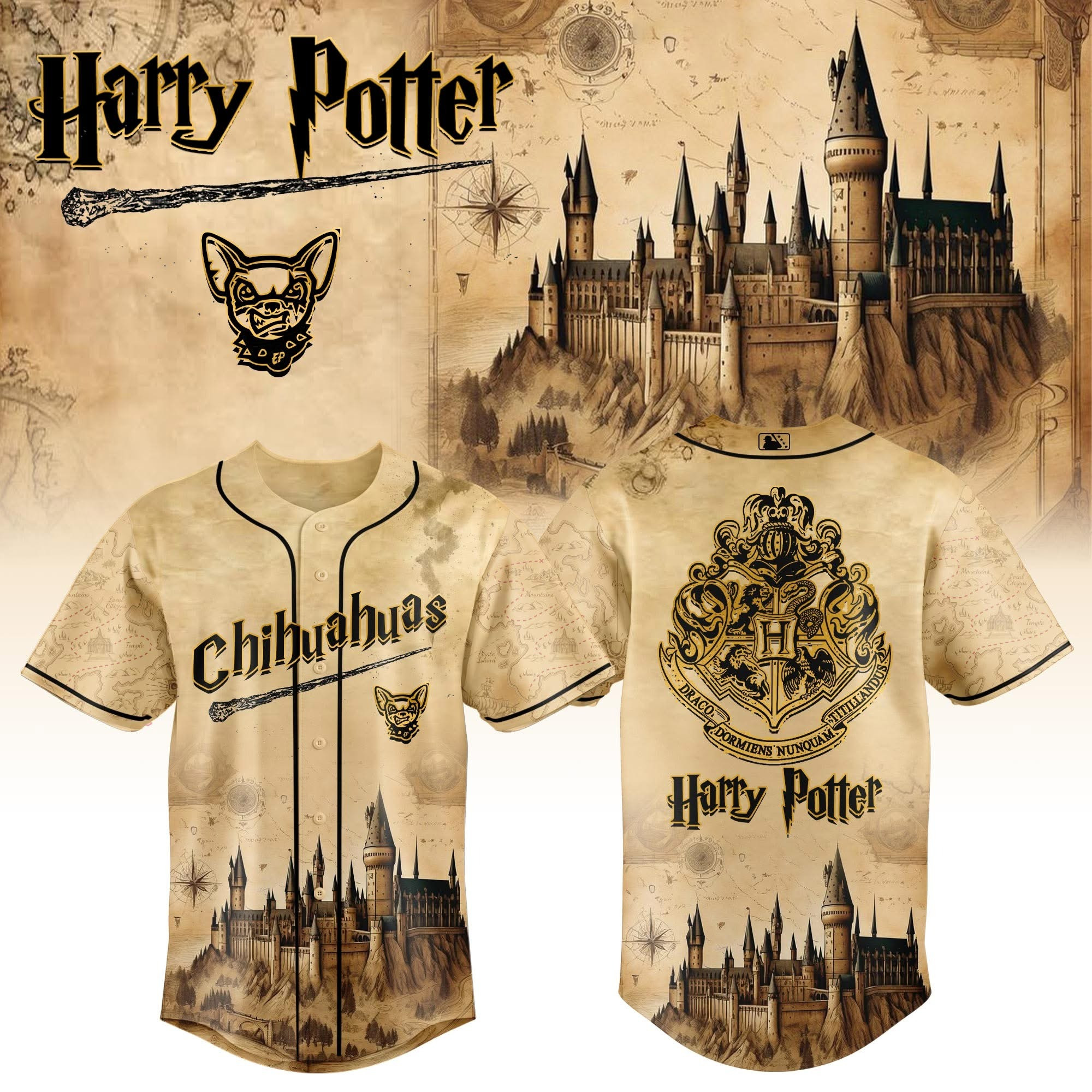 El Paso Chihuahuas x Harry Potter Night 2025 Jersey Best Gifts For Baseball Lovers Fans