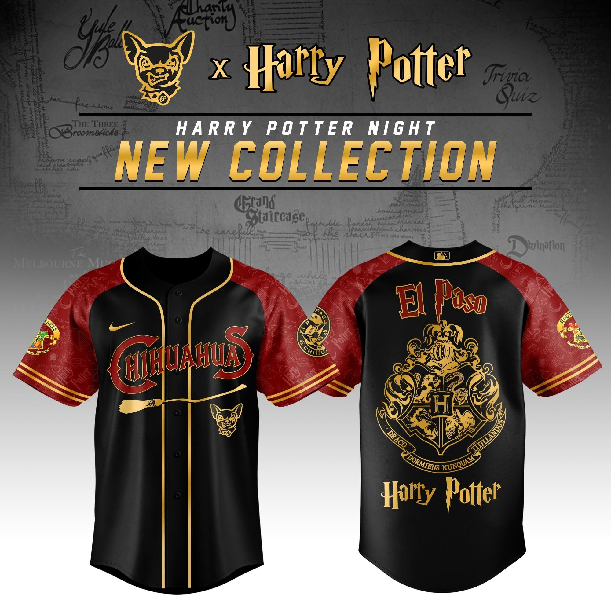 El Paso Chihuahuas x Harry Potter Night 2025 Jersey MiLB Merch Harry Potter Themed Gifts