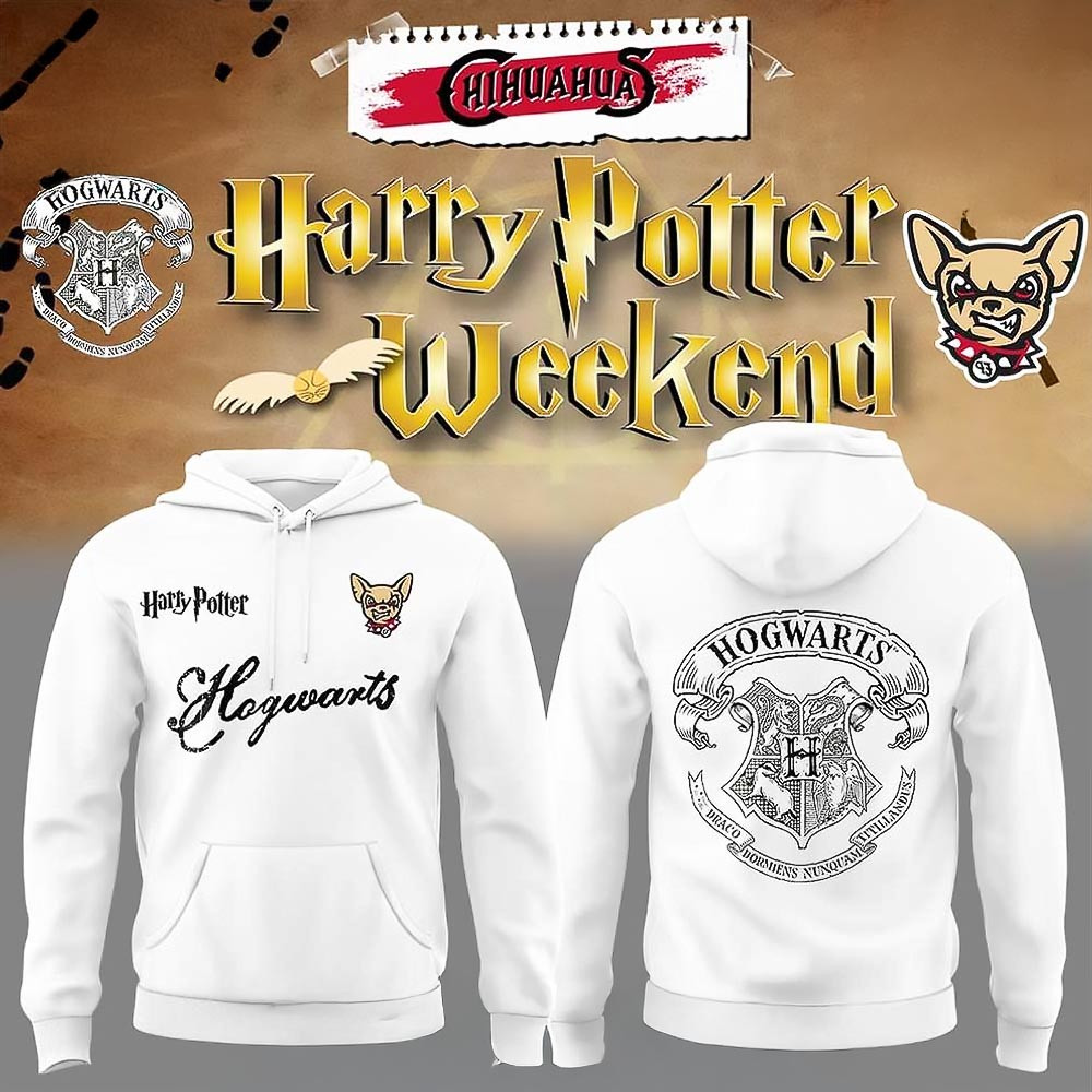 El Paso Chihuahuas x Harry Potter Weekend Special White Hoodie Gifts For Baseball Lovers