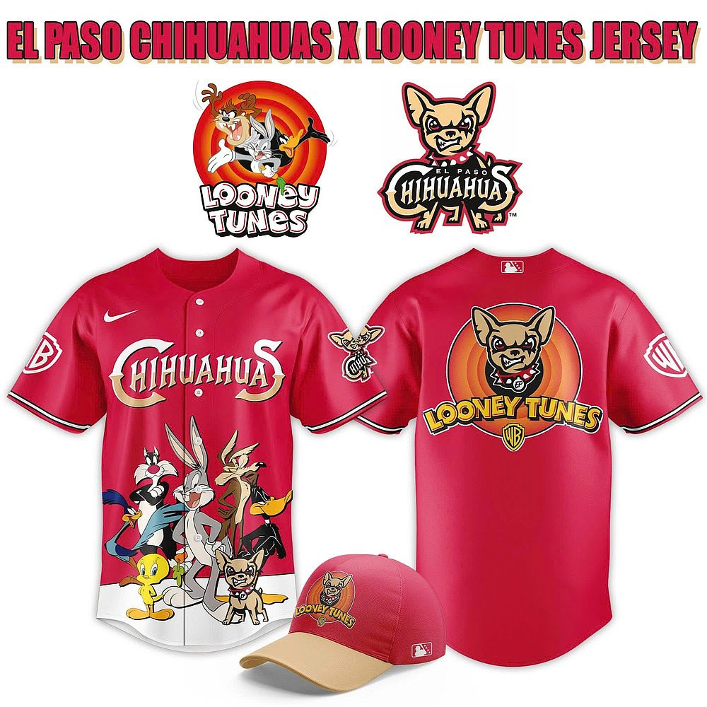 El Paso Chihuahuas x Looney Tunes Baseball Jersey Best Gift For Baseball Fans