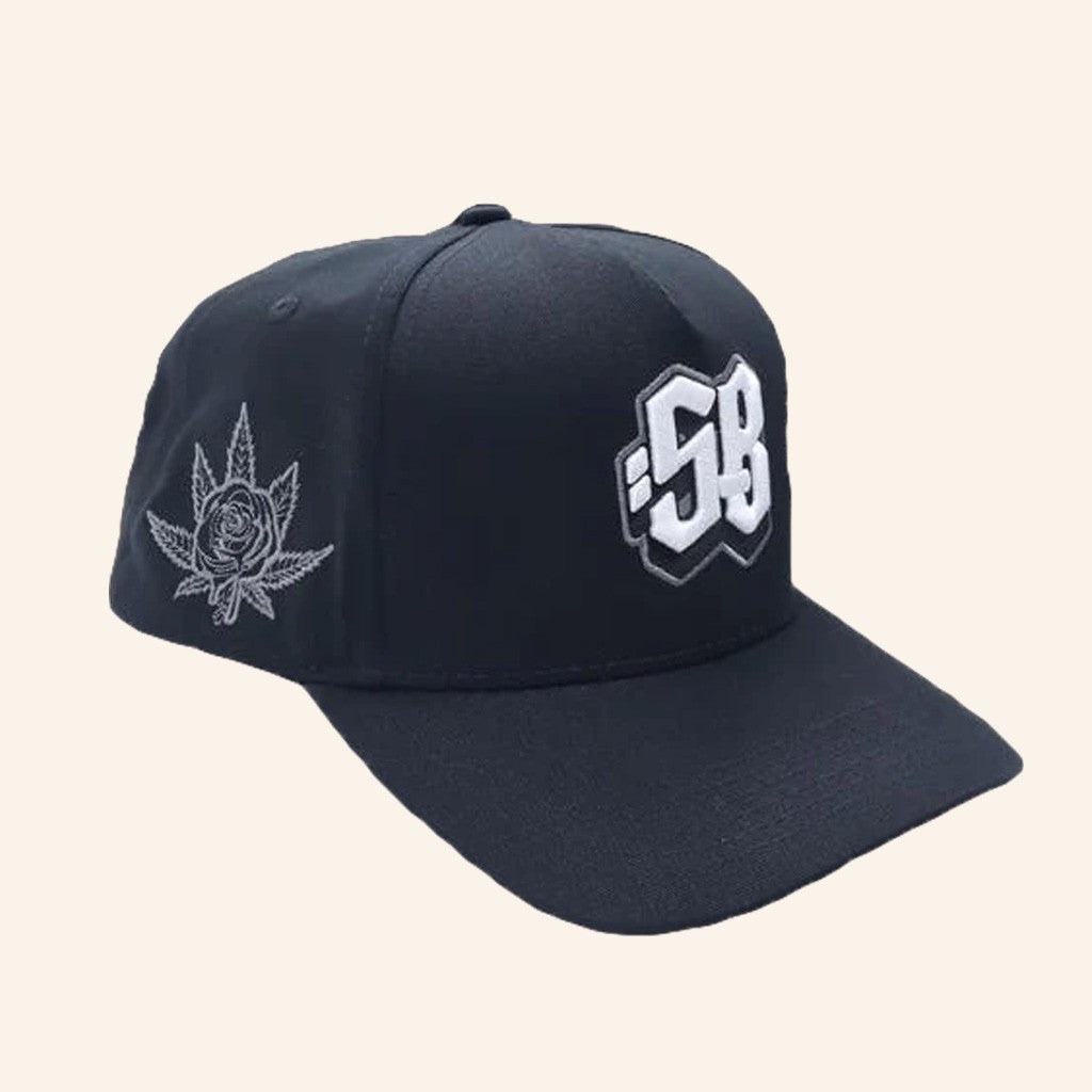 Eladio Carrion Merch Sauce Boyz Rose Hat Black Embroidered Gift Ideas For Boyfriend