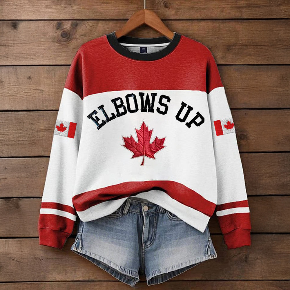 Elbows Up Canada Sweatshirt For Women's Anti Trump Political Apparel Gifts For Canadian Elbows Up Canada Sweatshirt For Women's Anti Trump Political Apparel Gifts For Canadian