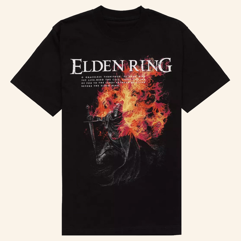 Elden Ring Merch Flame T-Shirt Presents For Video Game Lovers Elden Ring Merch Flame T-Shirt Presents For Video Game Lovers