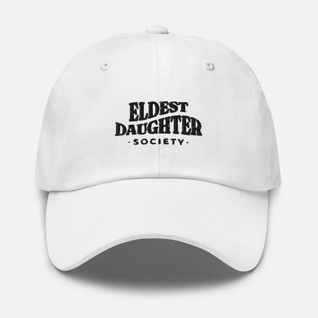 Eldest Daughter Merch Society Embroidered White Hat Christmas Presents For Dad Eldest Daughter Merch Society Embroidered White Hat Christmas Presents For Dad