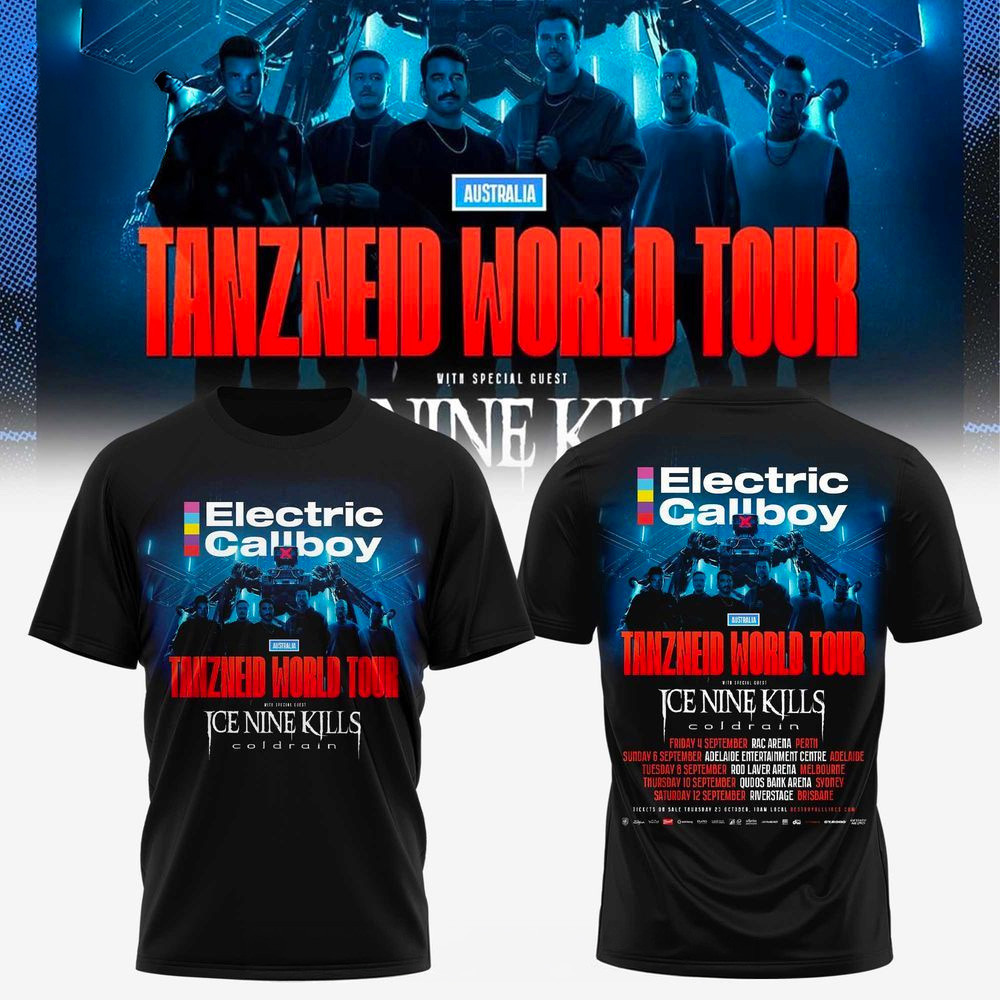 Electric Callboy Tanzneid World Tour T-Shirt Electric Callboy Merch Gifts For Fans