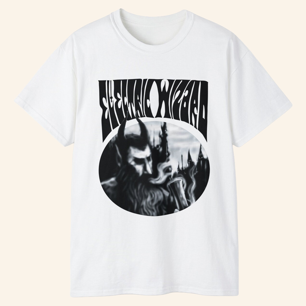 Electric Wizard Merch Dopethrone White T-Shirt Music Gift Ideas For Guys