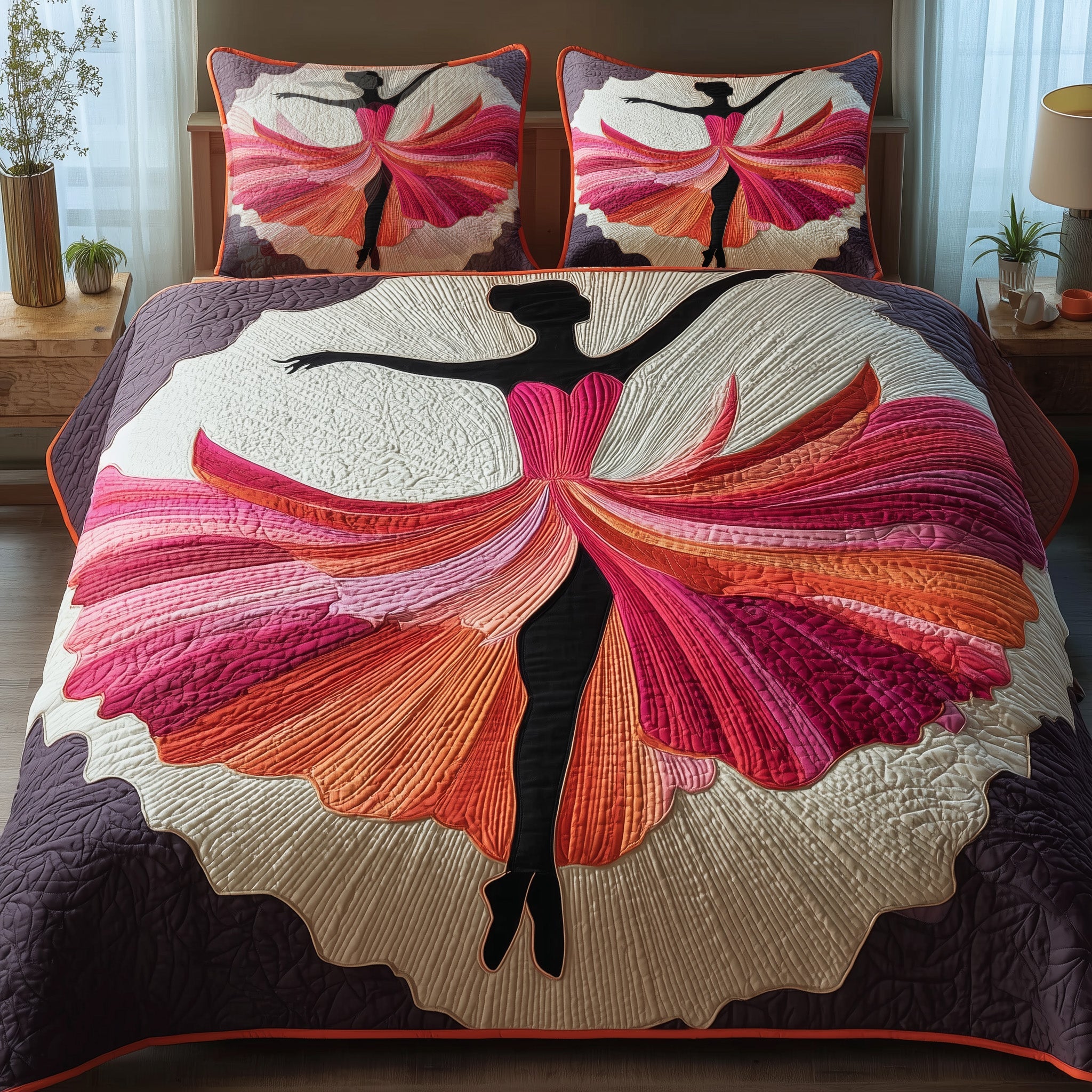 Elegant Ballerina Quilted Bedding Set Durable And Long-lasting