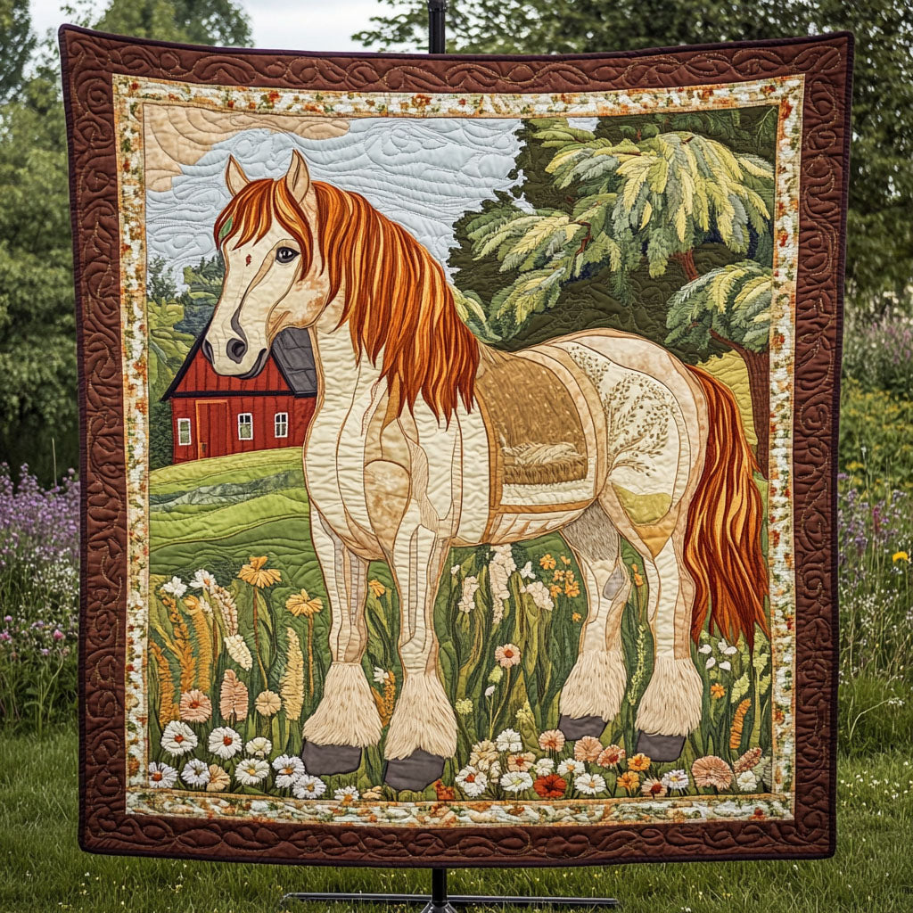 Elegant Clydesdale Quilted Blanket Best Couch Throw Blanket Best Gifts Horse Lovers