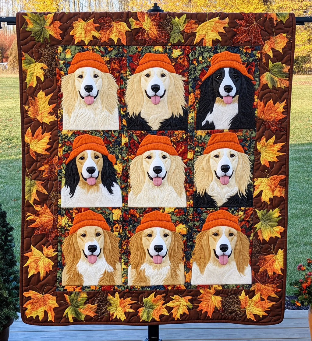 Elegant Collies Quilted Blanket Xmas Gifts For Dog Lovers
