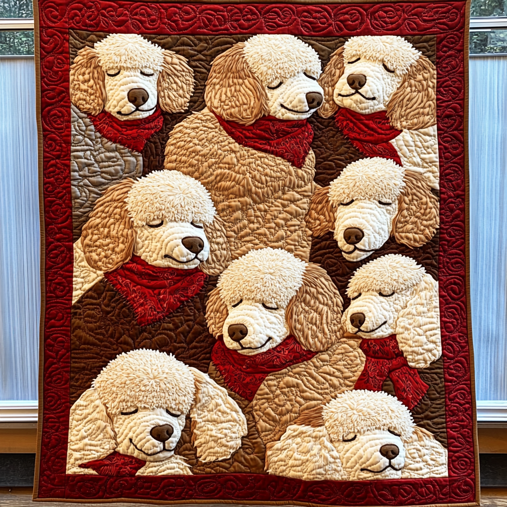Elegant Curls Quilted Blanket Gifts For New Dog Owners