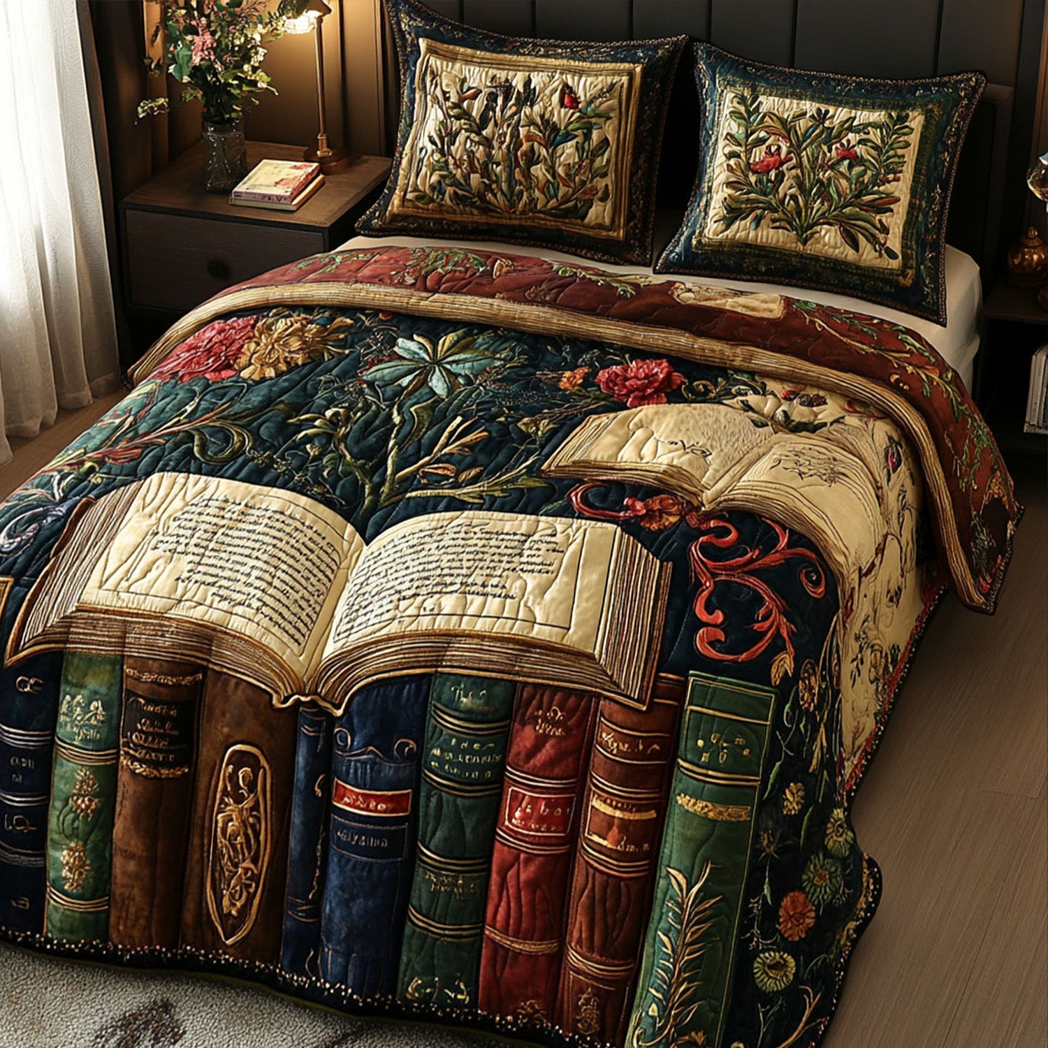 Elegant Epilogues Quilted Bedding Set Bed Decor Ideas Great Book Lover Presents