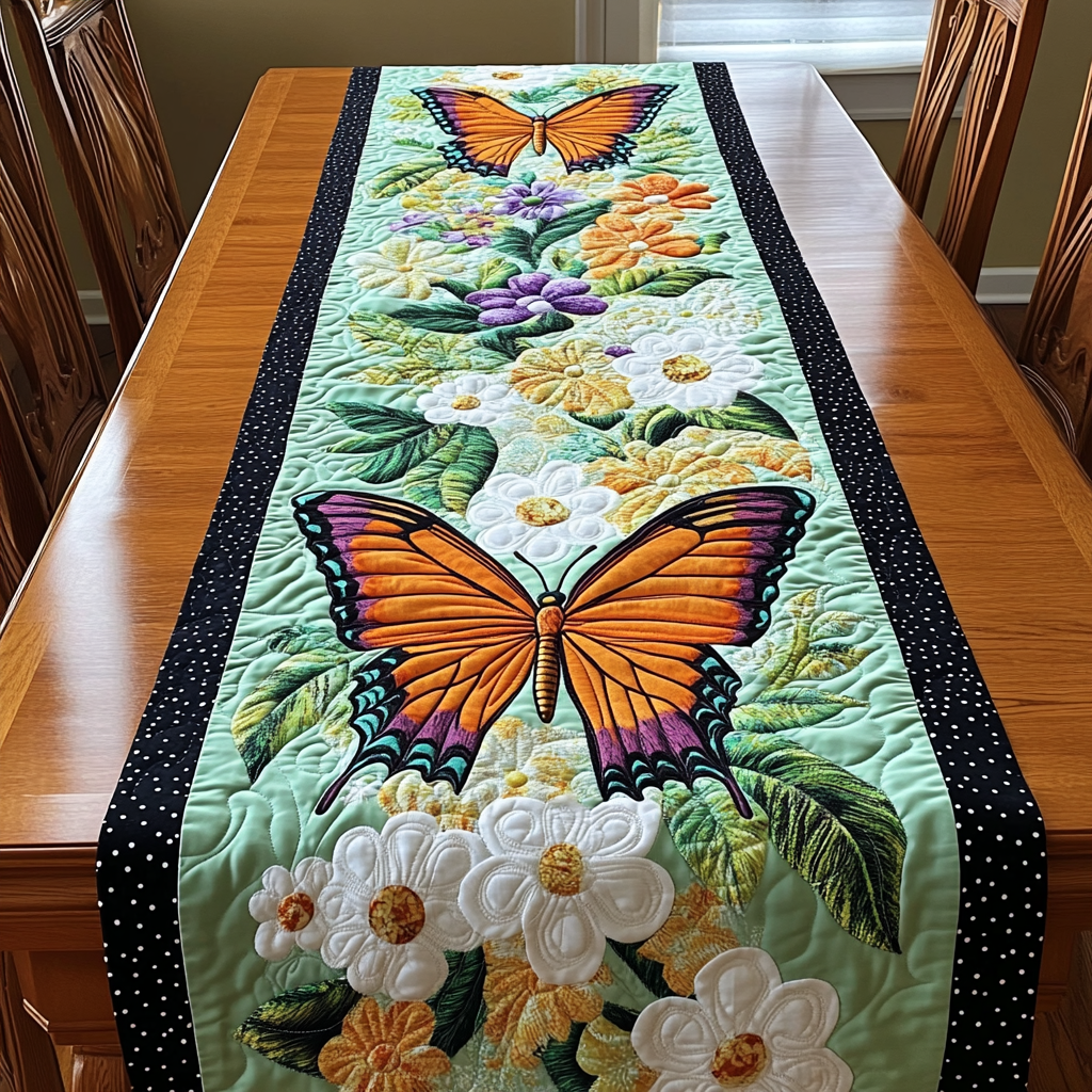 Elegant Flight Quilted Table Runner Kitchen Table Decor Ideas Butterfly Items For Lovers
