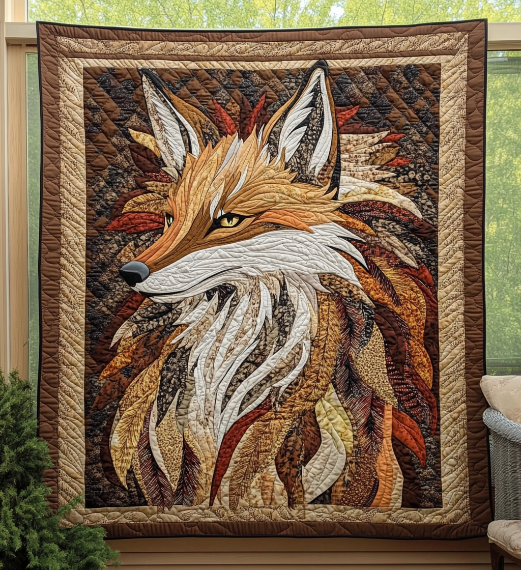 Elegant Fox Quilted Blanket Autumn Gift Ideas