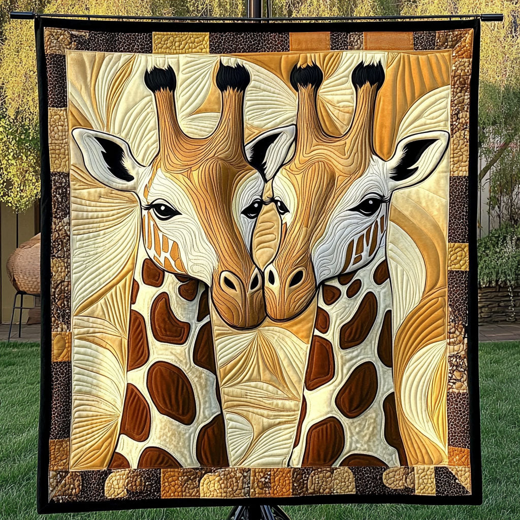Elegant Giraffe Duo Quilted Blanket Cute Bedroom Ideas Best Gifts For Giraffe Lovers