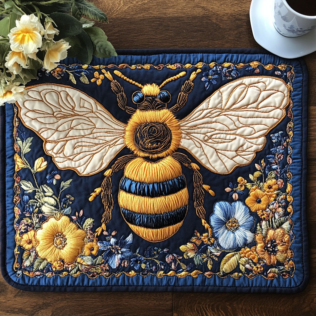 Elegant Honeybee Quilted Placemat Christmas Home Dec Bee Related Gifts