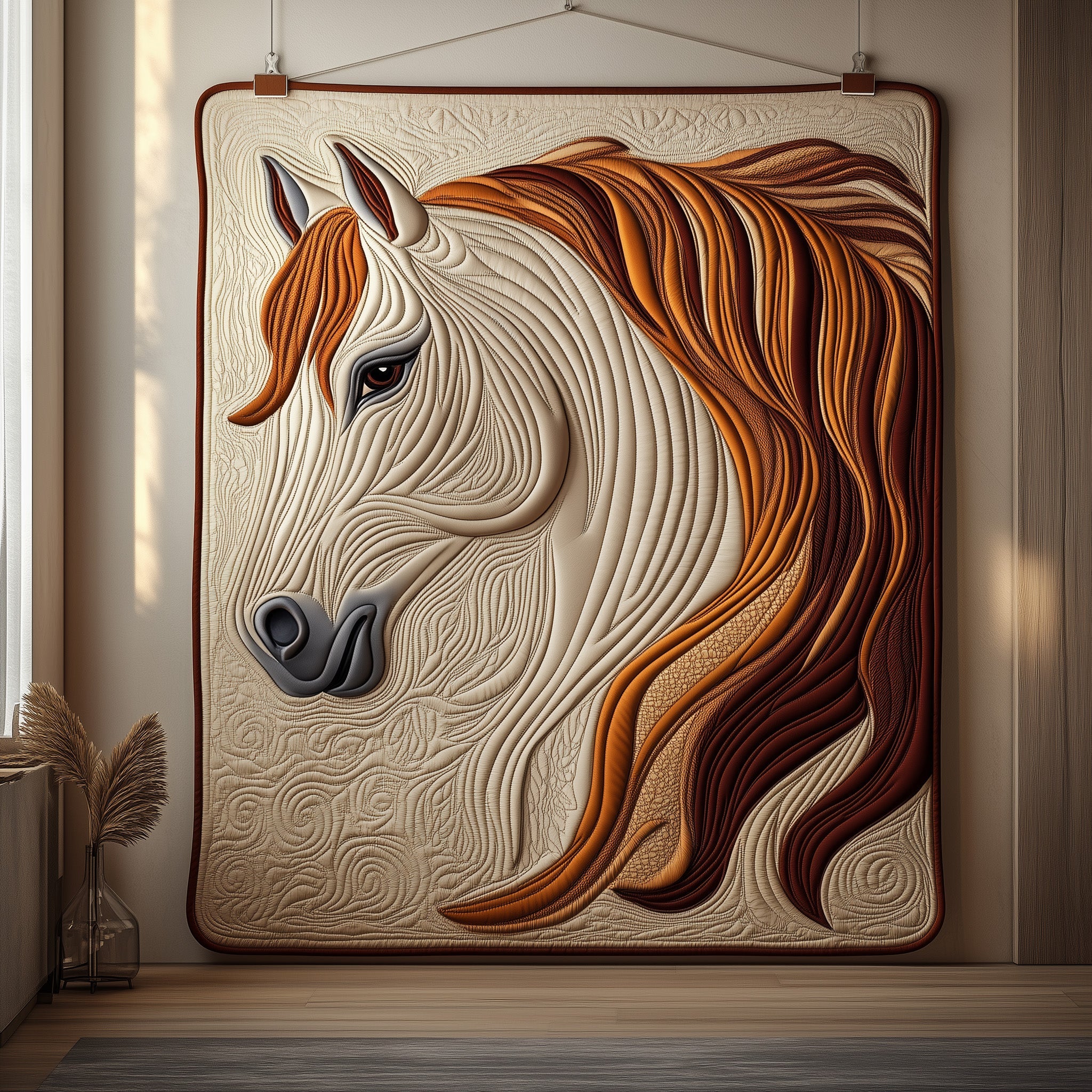 Elegant Horse Quilted Blanket Couch Throw BlanketHorse Related Christmas Gifts