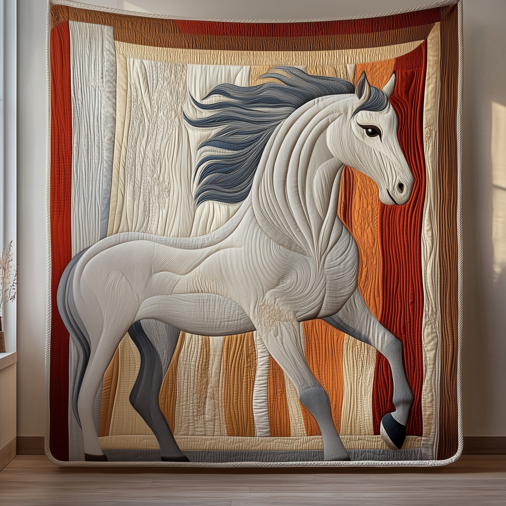 Elegant Horse Quilted Blanket Couch Throw BlanketHorse Themed Christmas Gifts