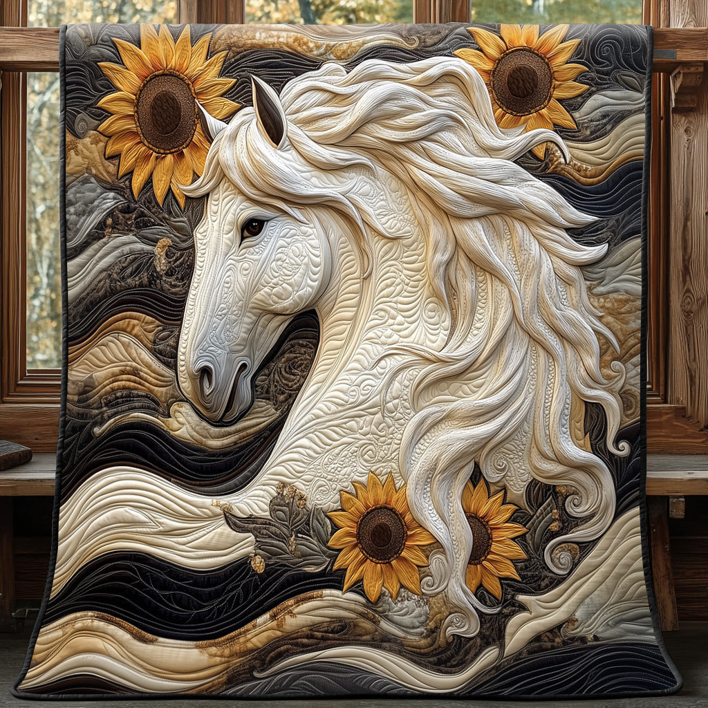 Elegant Horse Quilted Blanket Couch Throw BlanketHorse Themed Gifts For Adults