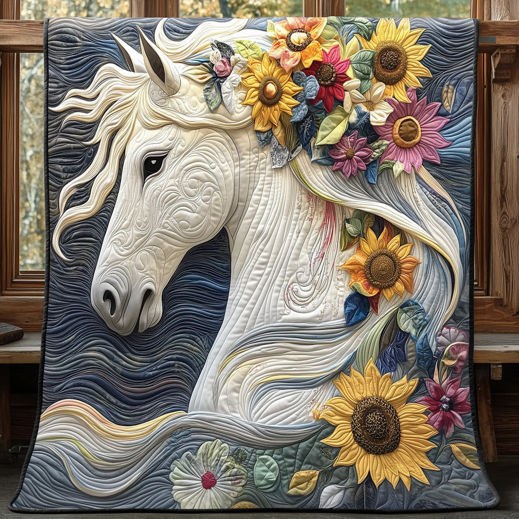 Elegant Horse Quilted Blanket Couch Throw BlanketHorsey Christmas Gifts