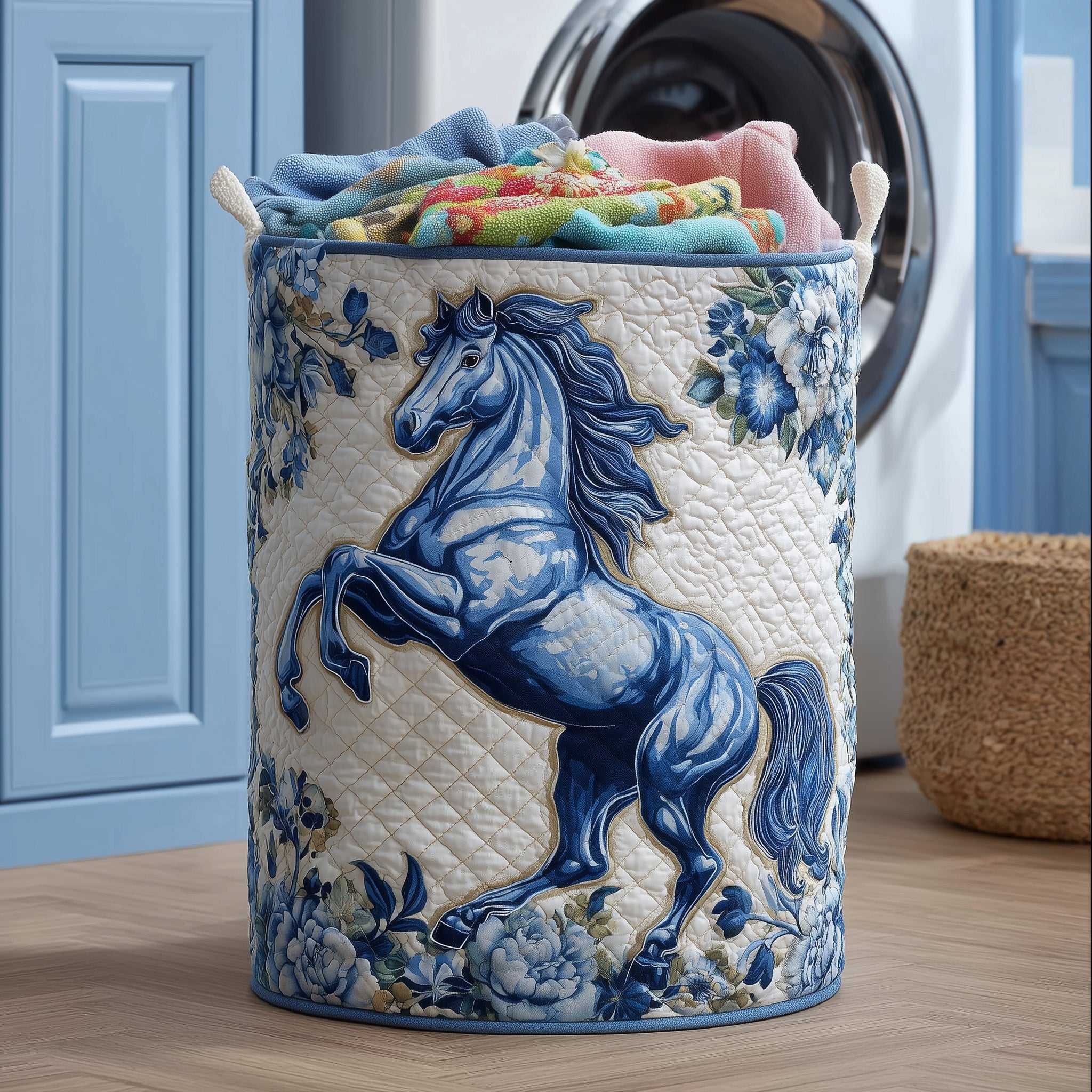 Elegant Horse Quilted Laundry Basket Horse Gifts For Adults