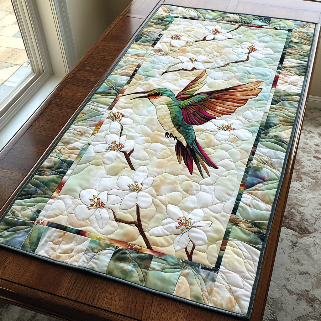 Elegant Hummingbird Quilted Table Runner Dining Room Table Decor Ideas Hummingbird Gifts For Mom