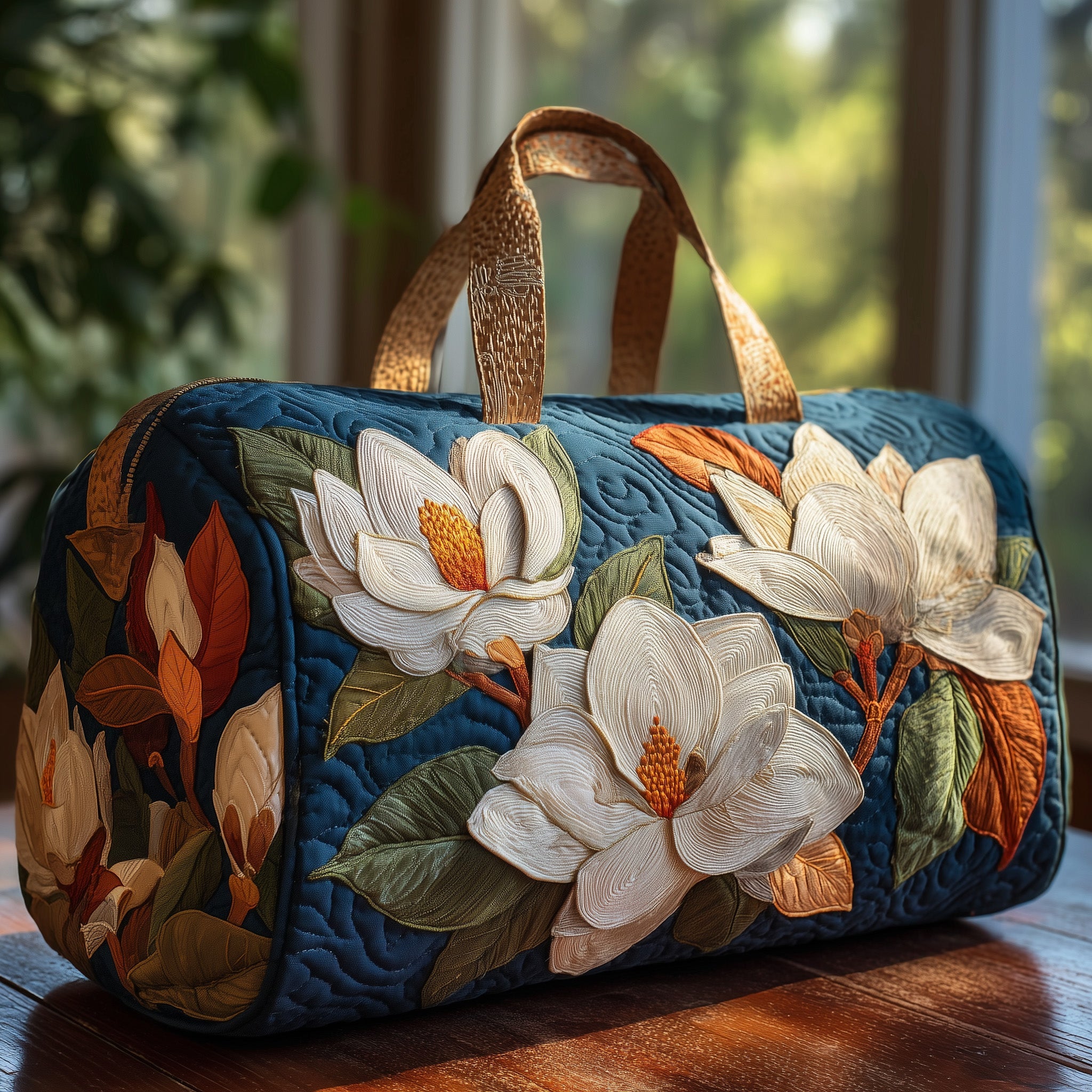 Elegant Magnolia Quilt Duffle Bag Winter Season Must Have
