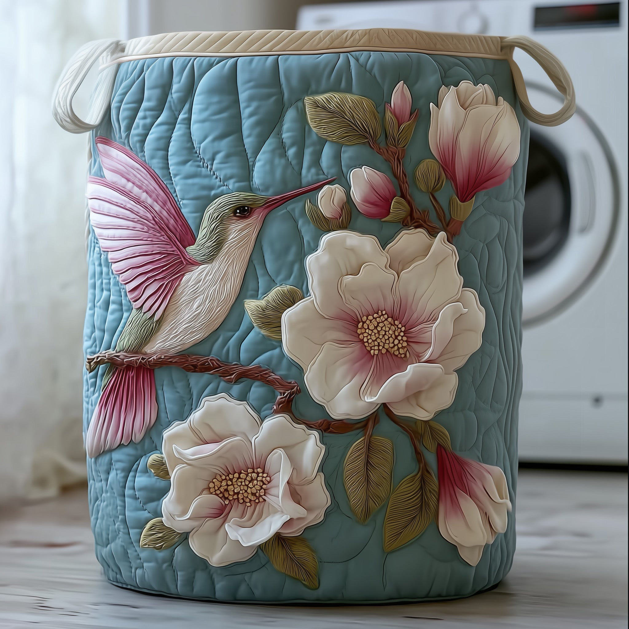Elegant Quilted Laundry Basket Bird Gifts For Bird Lovers