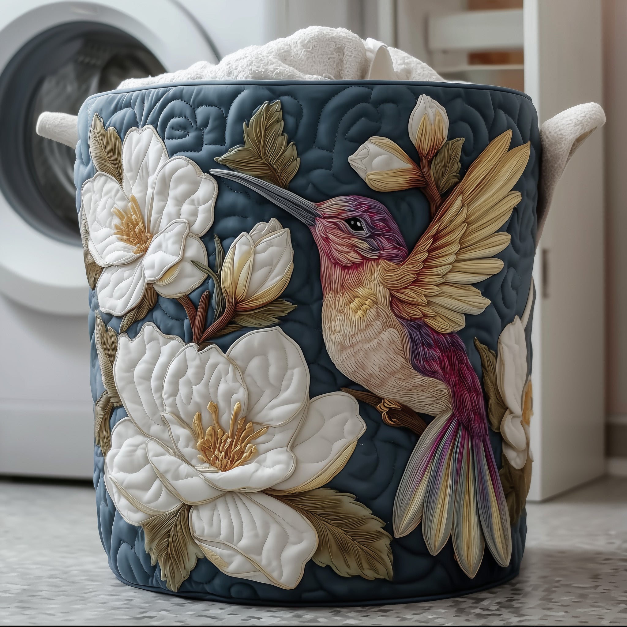 Elegant Quilted Laundry Basket Gift Ideas For Bird Lovers