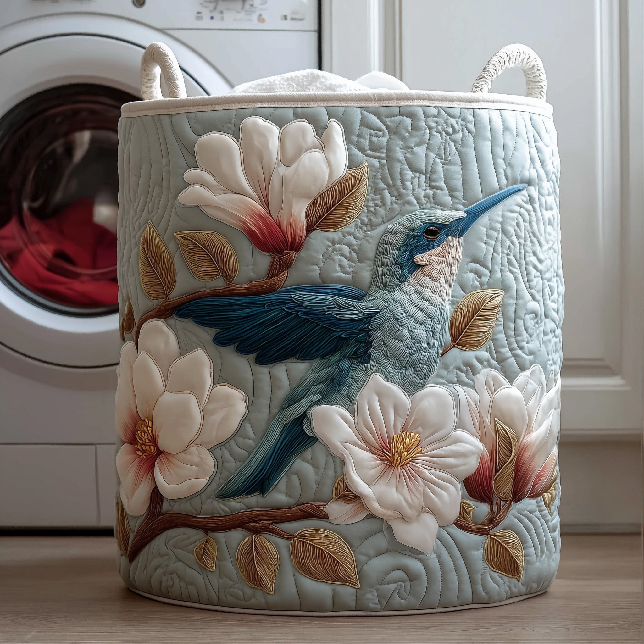 Elegant Quilted Laundry Basket Presents For Bird Lovers