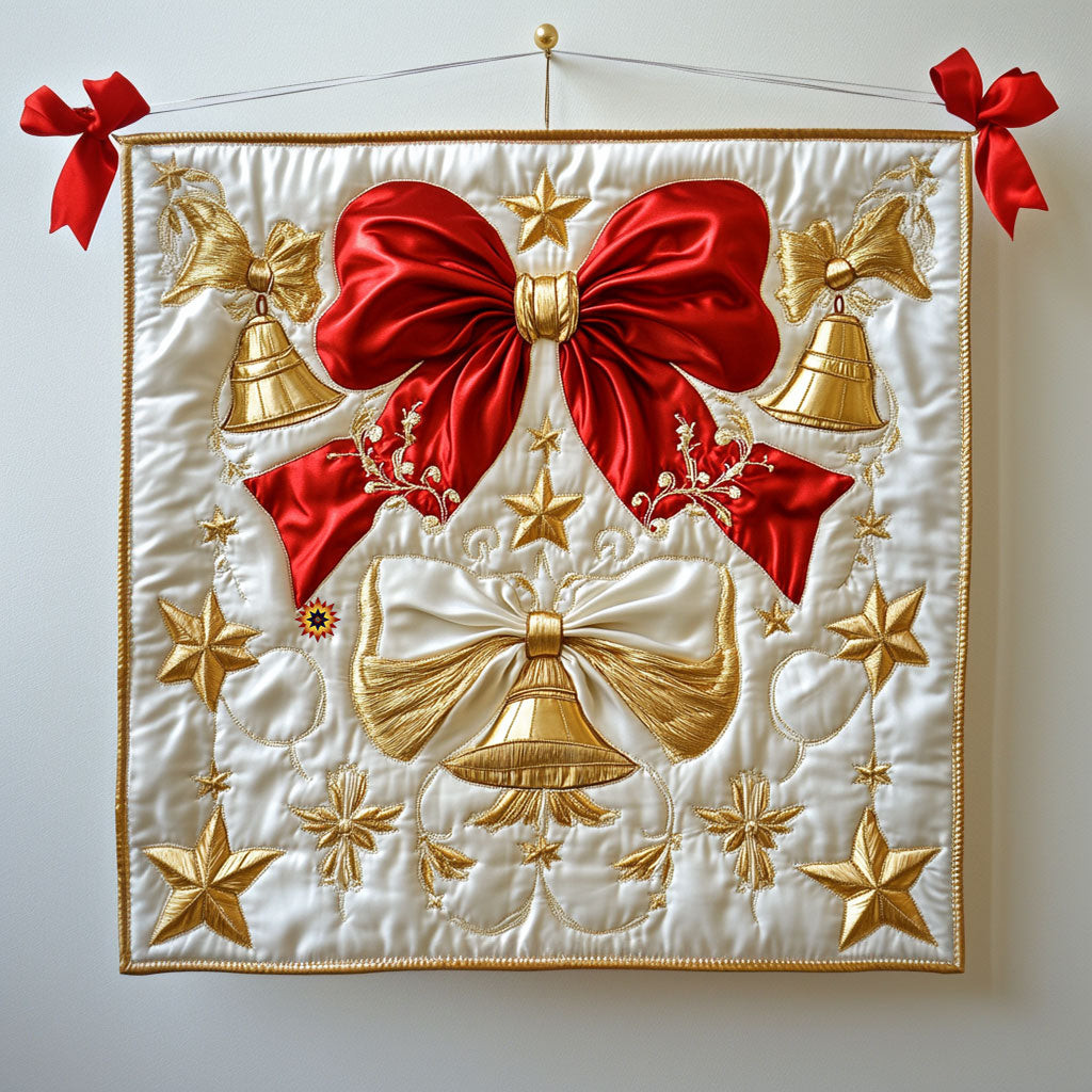 Elegant Ribbon Holiday Christmas Quilt Blanket Good Christmas Gifts For Girlfriend