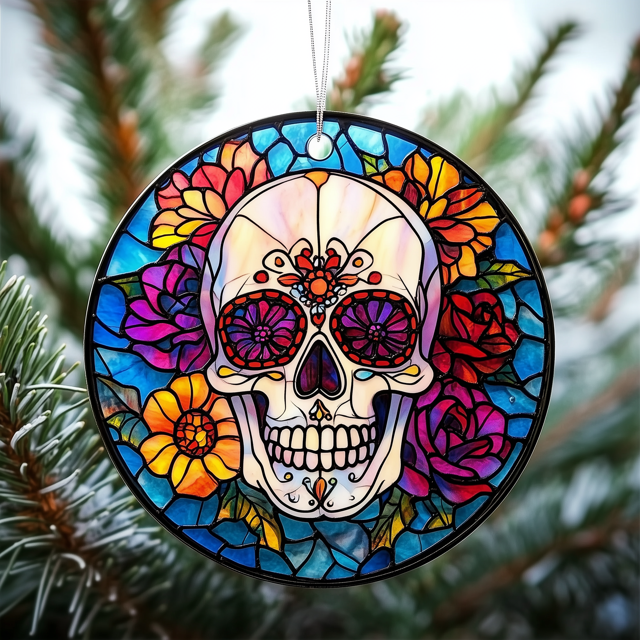 Elegant Skull Mica Ornament Feel the Magic of Exclusive Christmas Ornaments