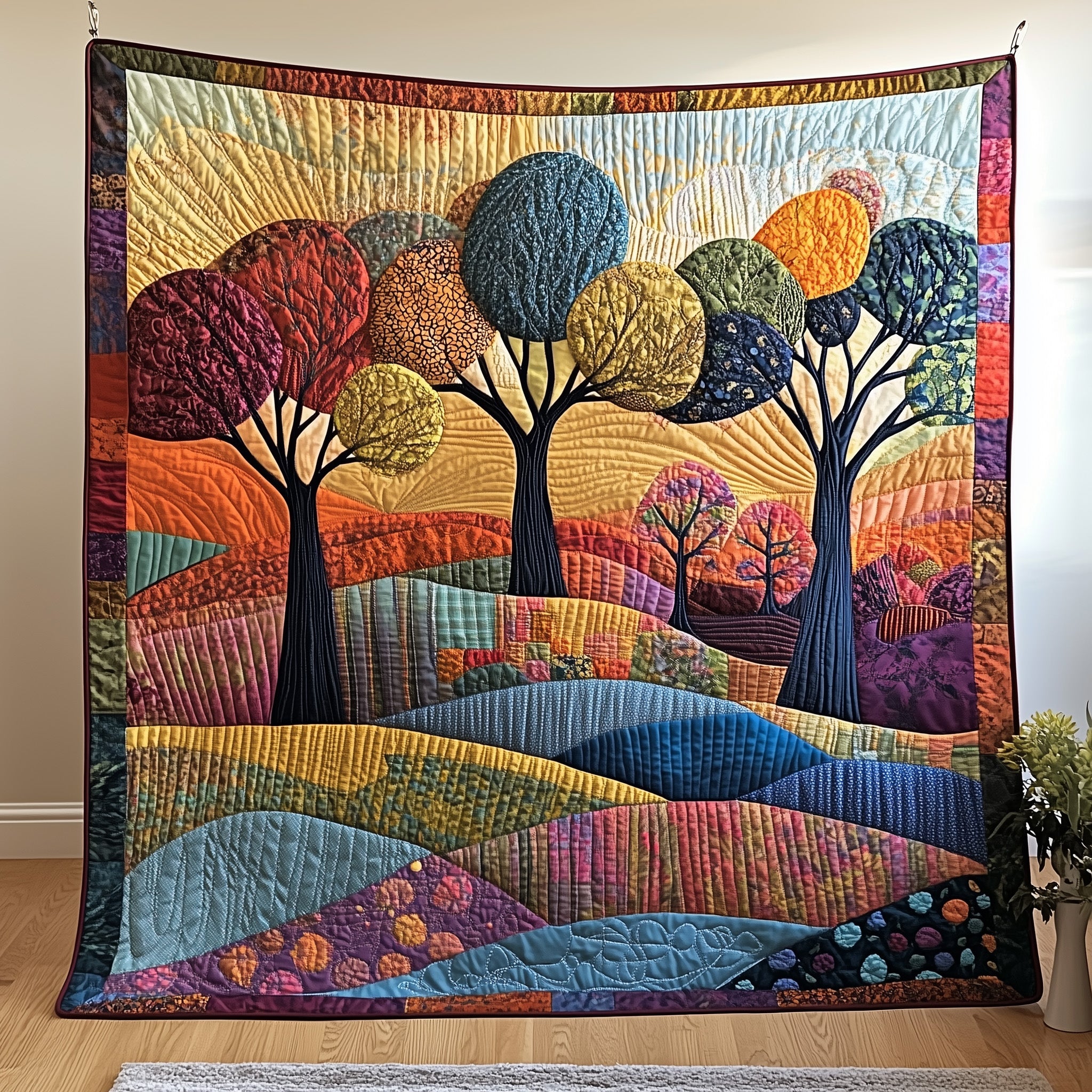 Elegant Tree Quilted Blanket Couch Throw BlanketTree Of Life Christmas Gifts