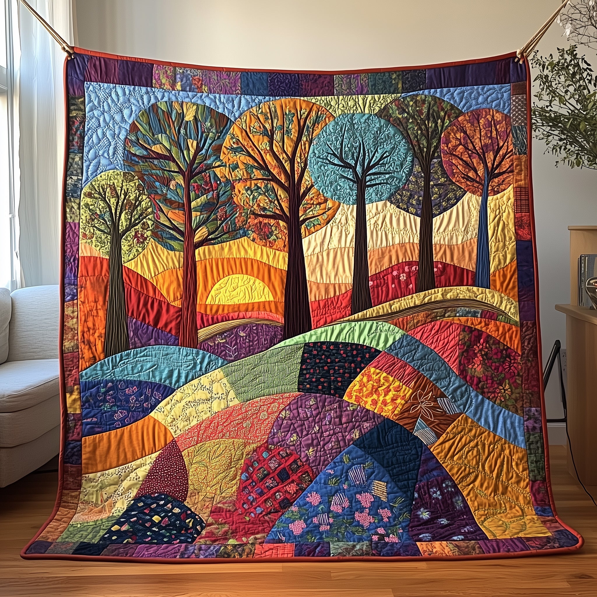 Elegant Tree Quilted Blanket Couch Throw BlanketTree Of Life Gifts For Adults