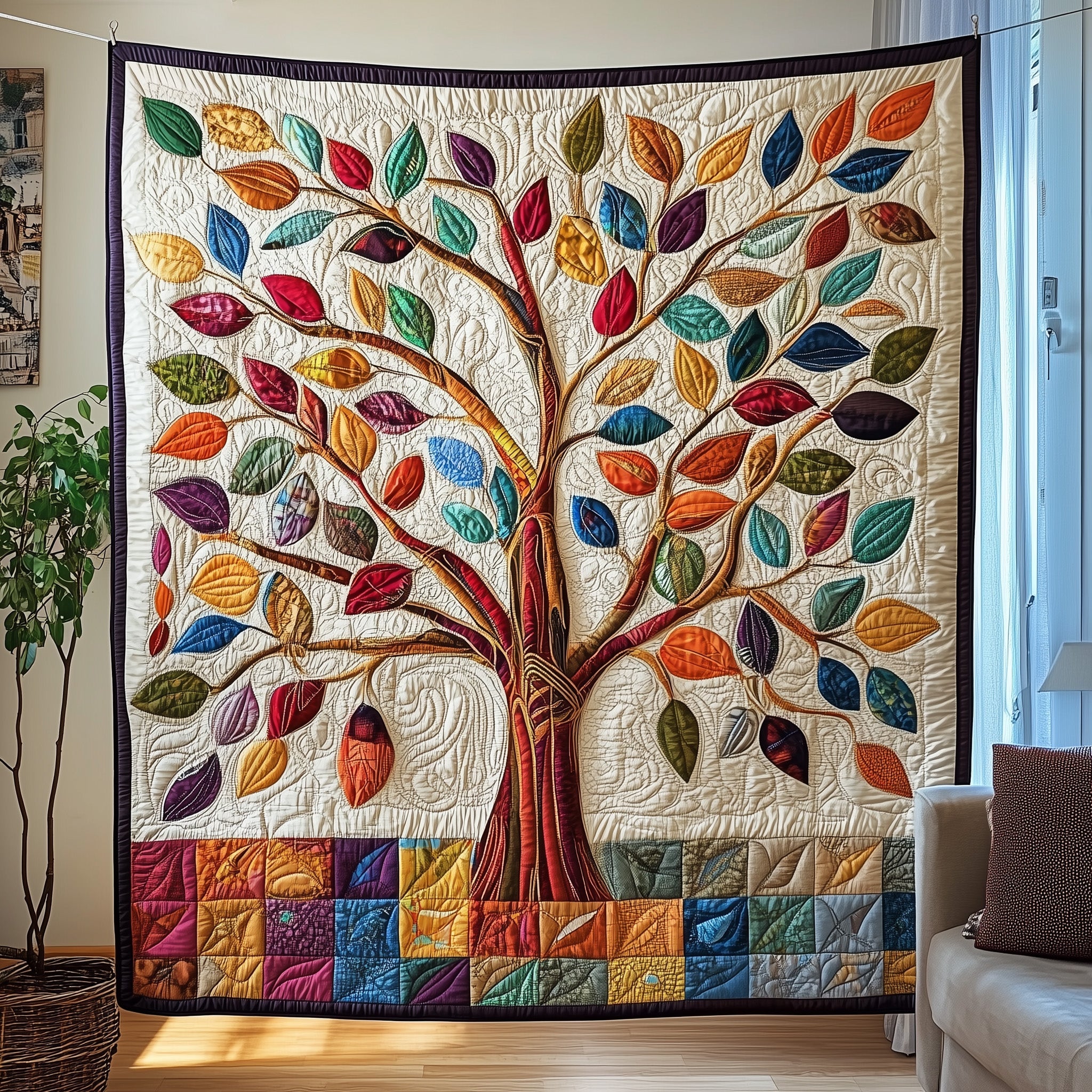 Elegant Tree Quilted Blanket Couch Throw BlanketTree Of Life Gifts For Him