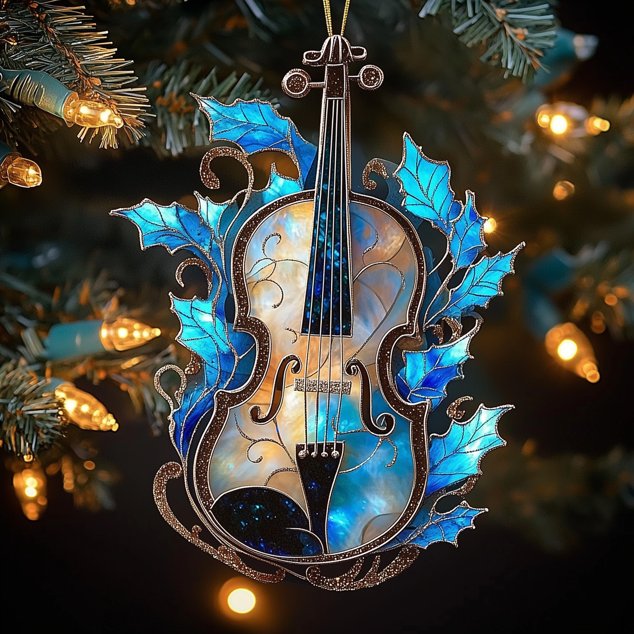 Elegant Violin Mica Ornament Celebrate Exclusivity with Ornaments That Stand Out