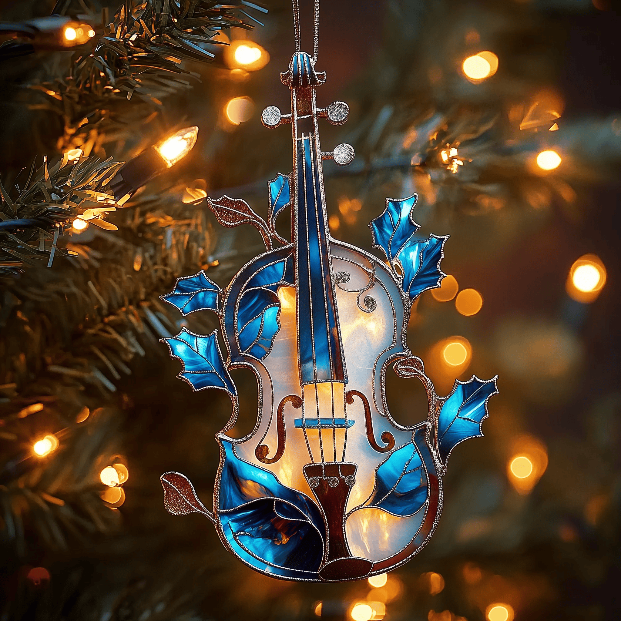 Elegant Violin Mica Ornament Feel the Joy of Giving with Thoughtful Ornaments