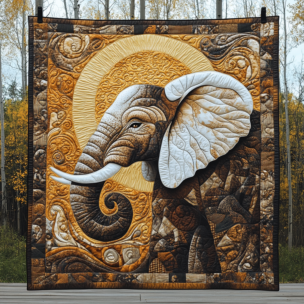 Elephant Dream Quilted Blanket Bed Christmas Decor Elephant Presents For Women